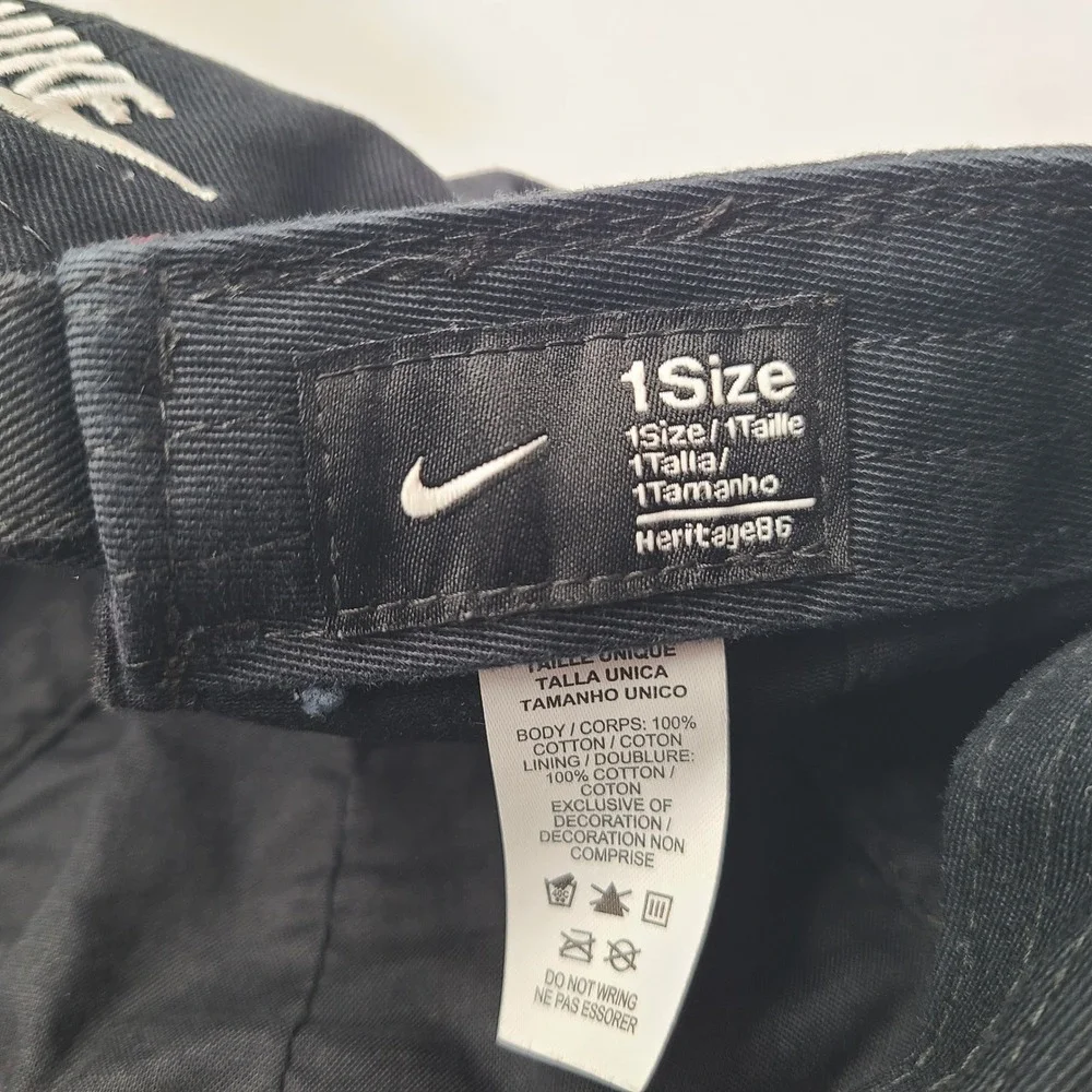 Nike Hat Strapback Black White Just Do It Heritage86 1Size Casual Dad Cotton Men